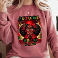 Future HBCU Grad History Girl Graduation HBCU Comfort Colors Sweatshirt Crimson