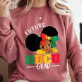 Future HBCU Grad History Girl Graduation HBCU Kids Comfort Colors Sweatshirt Crimson