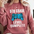 Gamer Graduation 5th Grade Level Complete Video Games Boys Comfort Colors Sweatshirt Crimson