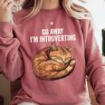 Go Away I'm Introverting Cat Introvert Men Women Girls Kids Comfort Colors Sweatshirt Crimson Go Away I'm Introverting Cat Introvert Men Women Girls Kids Comfort Colors Sweatshirt Crimson