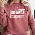 Go Away I'm Introverting Introverts Introverted Person Comfort Colors Sweatshirt Crimson Go Away I'm Introverting Introverts Introverted Person Comfort Colors Sweatshirt Crimson