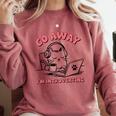 Go Away I´m Introverting Stay Home Socially Awkward Comfort Colors Sweatshirt Crimson