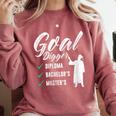 Goal Digger Diploma Master s Bachelor s Master Graduation Comfort Colors Sweatshirt Crimson