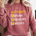 Goal Digger Inspirational Quotes Master's Degree Graduation Comfort Colors Sweatshirt Crimson