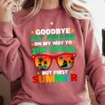 Goodbye 1st Grade First Summer Graduation Last Day Boys Comfort Colors Sweatshirt Crimson