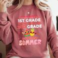 Goodbye 1st Grade Graduation To 2nd Grade Hello Summer Comfort Colors Sweatshirt Crimson