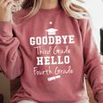 Goodbye 3rd Grade Hello 4th Grade Graduation Comfort Colors Sweatshirt Crimson