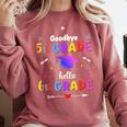 Goodbye 5th Grade Graduation Class Of 2023 Hello 6th Grade Comfort Colors Sweatshirt Crimson