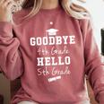 Goodbye Fourth Grade Hello Fifth Grade Graduation T-Shirt Comfort Colors Sweatshirt Crimson