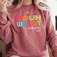 Goodbye Kindergarten Hello 1st Grade Kindergarten Graduation Premium Comfort Colors Sweatshirt Crimson