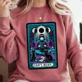 Gothic Girl Tarot Card Introverted Reader And Reading Comfort Colors Sweatshirt Crimson