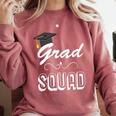 Grad Squad Cute Graduation Comfort Colors Sweatshirt Crimson