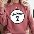 Graduate 2 Graduation Shirt Comfort Colors Sweatshirt Crimson