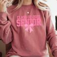 Graduate 2025 Class Of 2025 Senior Coquette Bow Graduation Comfort Colors Sweatshirt Crimson