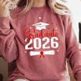 Graduate 2026 For Class Of 2026 Graduation Comfort Colors Sweatshirt Crimson