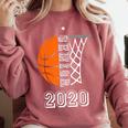 Graduate Senior Class 2020 Graduation Basketball Player Comfort Colors Sweatshirt Crimson