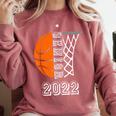 Graduate Senior Class 2022 Graduation Basketball Player Comfort Colors Sweatshirt Crimson