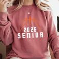 Graduate Senior Class Of 2026 Basketball Player Graduation Comfort Colors Sweatshirt Crimson