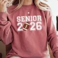 Graduate Senior Class Of 2026 Graduation American Football Comfort Colors Sweatshirt Crimson
