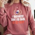 I Graduated Can I Go Back To Bed Graduation Comfort Colors Sweatshirt Crimson