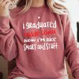 I Graduated Middle School Graduation Comfort Colors Sweatshirt Crimson
