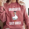 Graduated Silly Goose Student Graduation 2026 Grad Comfort Colors Sweatshirt Crimson