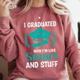 I Graduated Smart Graduation Student College University Comfort Colors Sweatshirt Crimson