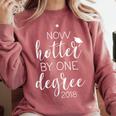 Graduation 2018 Now Hotter By One Degree Comfort Colors Sweatshirt Crimson