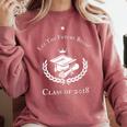 Graduation Her Him 2018 Men Women Girl Boy Kid Comfort Colors Sweatshirt Crimson
