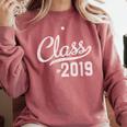 Graduation For Her Him 2019 Class Comfort Colors Sweatshirt Crimson