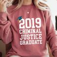 Graduation 2019 Criminal Justice Tshirt Comfort Colors Sweatshirt Crimson