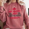 Graduation 2022 My Happy Class Is Outta Here Senior Comfort Colors Sweatshirt Crimson
