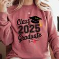 Graduation 2025 Senior 2025 Class Of 2025 Graduate Comfort Colors Sweatshirt Crimson