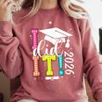 I Did It Graduation 2026 Graduate Class Of 2025 Senior 26 Comfort Colors Sweatshirt Crimson