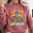Graduation 2nd Grade Monster Truck Boys I Crushed Grad Comfort Colors Sweatshirt Crimson