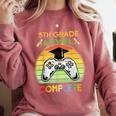 Graduation 5th Grade Level Complete Gamer Class 2021 Gaming Comfort Colors Sweatshirt Crimson