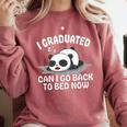 Graduation Animal Zoo Panda Bear I Graduated Panda Student Comfort Colors Sweatshirt Crimson