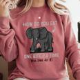 Graduation Apparel How To Eat Elephant One Bite At A Time Comfort Colors Sweatshirt Crimson