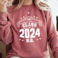 Graduation BS Class Of 2024 Grad Congratulations Graduate Comfort Colors Sweatshirt Crimson