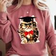 Graduation Cat Class Of 2023 Comfort Colors Sweatshirt Crimson