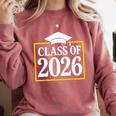 Graduation Class Of 2026 Senior 2026 Comfort Colors Sweatshirt Crimson