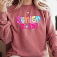 Graduation Class Of 2026 Senior Pink Coquette Bow 2026 Grade Comfort Colors Sweatshirt Crimson