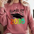 Graduation Class Of 2035 Hand Prints Space Pre-K -12th Grade Comfort Colors Sweatshirt Crimson