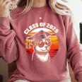 Graduation Day 2025 Graduate Class School Degree College Dog Comfort Colors Sweatshirt Crimson