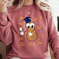 Graduation Flossing Peanut OIT Comfort Colors Sweatshirt Crimson