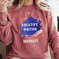 Graduation Graduated Creative Writing Degree University Comfort Colors Sweatshirt Crimson