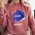 Graduation Graduated Music Degree University College Student Comfort Colors Sweatshirt Crimson