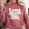 Graduation Graduation I'm Smarter Than I Look Comfort Colors Sweatshirt Crimson