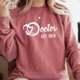 Graduation For New Doctors Est 2019 Comfort Colors Sweatshirt Crimson