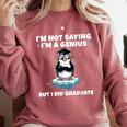 Graduation Not Saying I'm A Genius But I Did Graduate Comfort Colors Sweatshirt Crimson